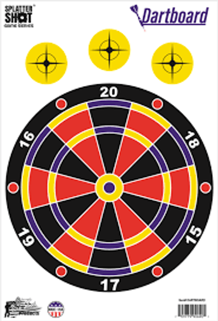 Splatter Shot® 8 Pink Bullseye Target - Peel & Stick - 6 Pack