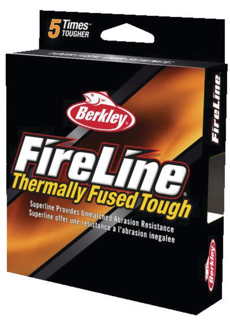 Berkley Fireline Thermally Fused Ice 8 strand Super Line 50 yard spool, 8 lb test Flame Smoke