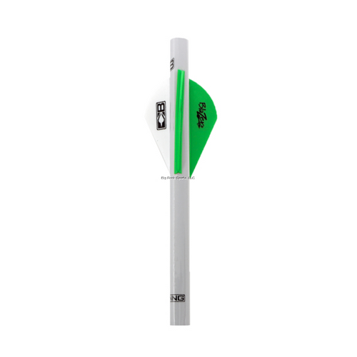 Bohning Shrink Fletch, Neon Green/White