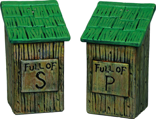 Rivers Edge Salt And Pepper Shakers, Outhouse