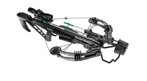 CenterPoint Dagger 405 Compound Crossbow, Up to 405 fps, Package includes 4x32 Scope, 3 arrows, Quiver, Rope Cocker