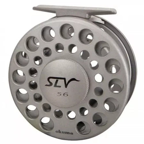Okuma SLVb Fly Reel 7/8 wt Size Alumalite Diecast Large Arbor with roller bering and Multi-Disc Cork and Stainless Stl Drag