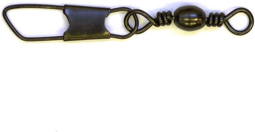 Eagle Claw Barrel Swivel Size 3 w/Safety Snap Black 4Pk