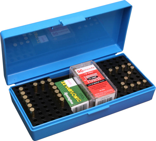 MTM Small Bore 200 Round 22LR Competition Ammo Case, Blue
