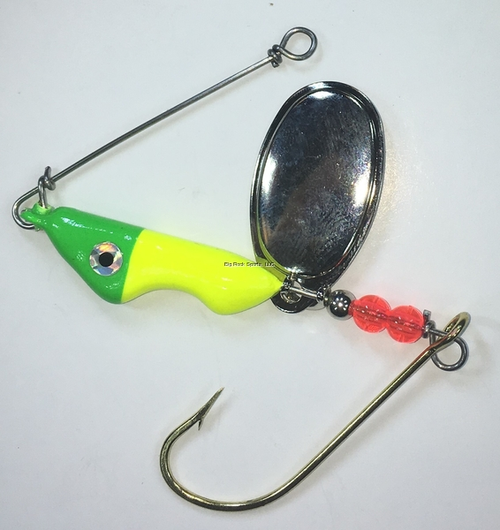 Shur Strike Erie Spinner, 1/4oz, Mustad Gold Hook, Lemon Lime