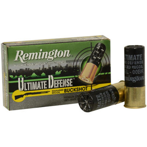 Remington Ultimate Defense Buckshot 12ga 2-3/4" #00 Buck 8 Pellet, Box Of 5