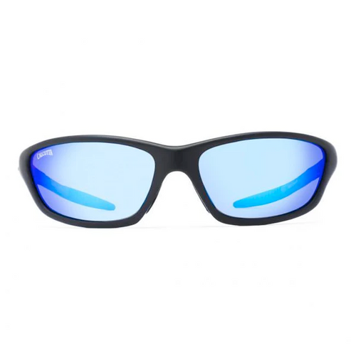 Calcutta Tellico Sunglasses, Matte Black Frame/ Blue Mirror Lens
