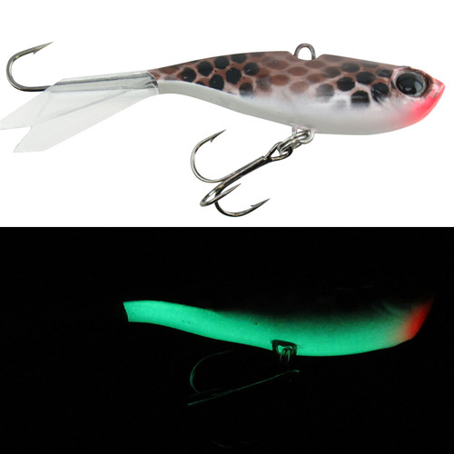 Walleye Nation Creations Rip-N-Glide, Darting Jig, Size 2", 3/16oz, GLOW GOBY