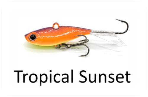 Walleye Nation Creations Rip-N-Glide, Darting Jig, Size 2", 3/16oz, TROPICAL SUNSET