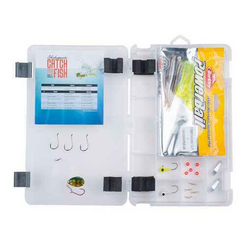 Shakespeare Catch More Fish Tackle Box Kit, Walleye