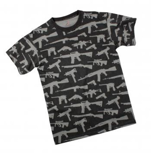 Rothco Vintage 'Guns' T-Shirt, Black, Extra Large