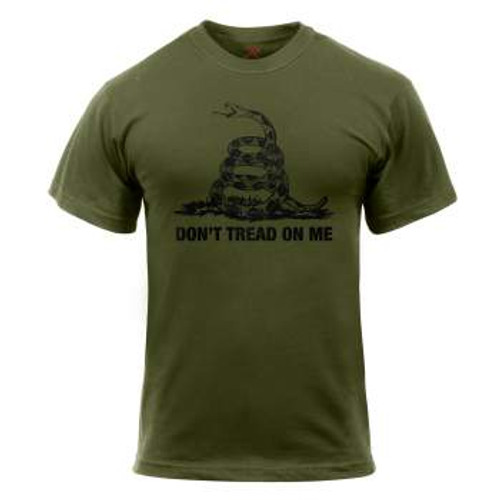 Rothco Don't Tread On Me T-Shirt, OD Green, Extra Large