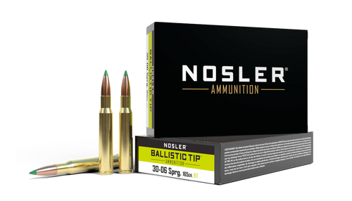 Nosler BT Ballistic Tip Rifle Ammo 30-06 SPR, 165 Gr BT, 20 Rounds