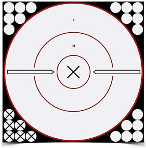 Birchwood Casey  Shoot-N-C Bullseye 12" White/ Black, 5 Pk with 120 Pasters