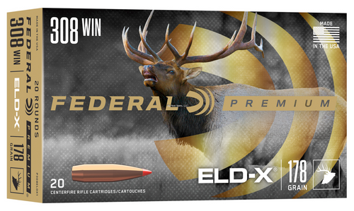 Federal Rifle Ammo 308 Win 178 GR ELD-X, 20 Rnds