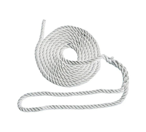 Blue Dog Marine 25' Nylon Twisted Dock Line, 1/2" 3 Strand