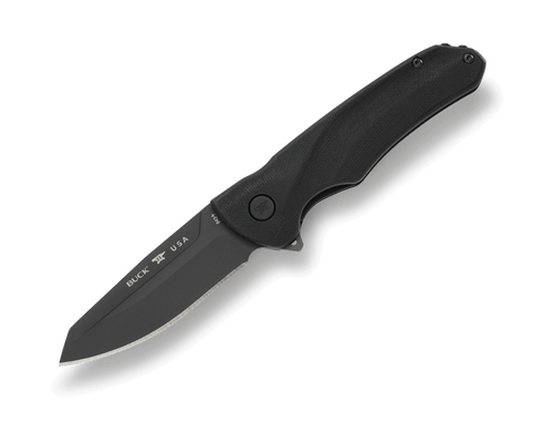 Buck 843 Sprint Ops Folding Knife, Black Canvas Micarta