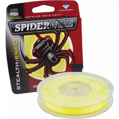 Spiderwire Stealth Braided Line 8/1.5lb/Dia 125yd Filler Spool Hi-Vis Yellow