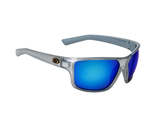 Strike King S11 Optics Crystal Concrete Frame, White/Blue Mirror Lens