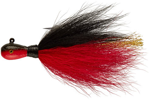 Mepps Bucktail Jig 3/8 Oz Black/Red, 2 Pack