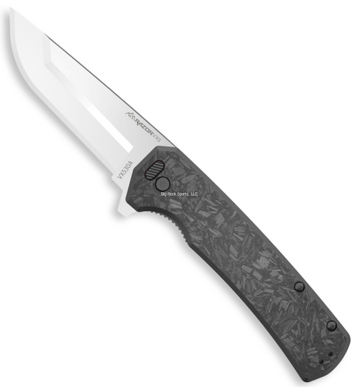 Outdoor Edge Razor VX5 Folding Knife, 3" Blade, Forged Carbon Fiber Handle