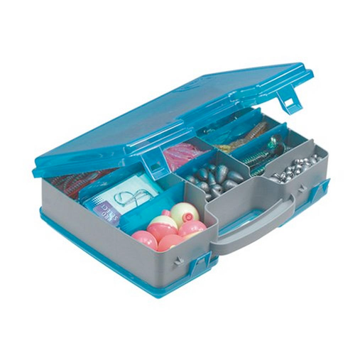 Plano Double-Sided Adjustable Tackle Organizer,  Large, Grey/ Blue