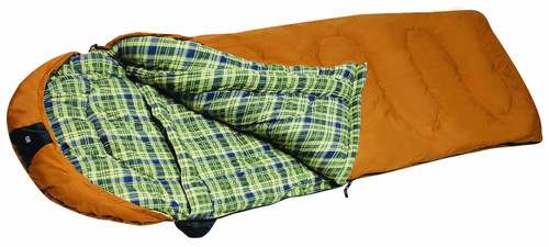 North 49 Artic Star 12 Oversized Sleeping Bag 40" X 90" Inc Hood Canvas Outer, Flannel Lining. 12 Lbs Polysoft Insulation