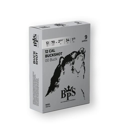 BPS 12 Ga 9 Pellet 00 Buckshot, 12 Ga 2 3/4", 10 Rounds