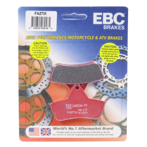 EBC  "X" Carbon Graphite Brake Pad Organic - Left, Right, Front Right, Front left, Rear left, Rear Outer - 008631