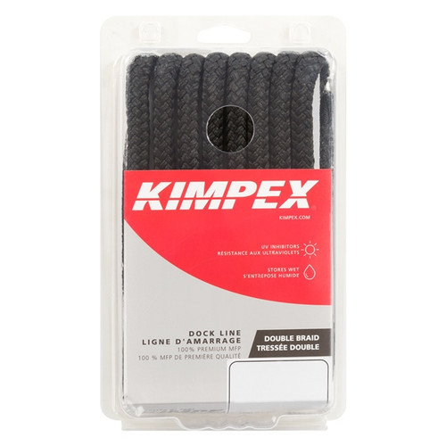 Kimpex Double Braided Dock Line 15' - 3/8" - Nylon - Double Braided - 750097 Kimpex Double Braided Dock Line 15' - 3/8" - Nylon - Double Braided - 750097