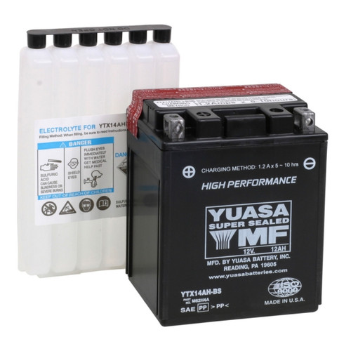Yuasa Battery Maintenance Free AGM Factory Activated YTX14AH-F/A - 010009