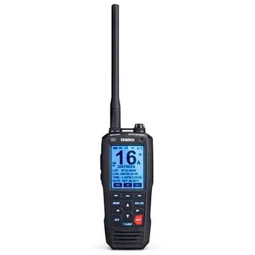 Uniden VHF Radio Floating 2-Way with GPS & DSC Black - 734625