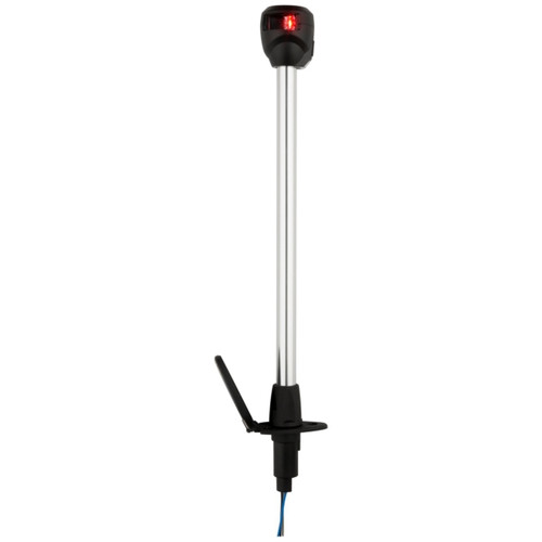 Attwood 10" LightArmor Pole Light Bow lights, Straight Bow Light - Black, Silver - 763488