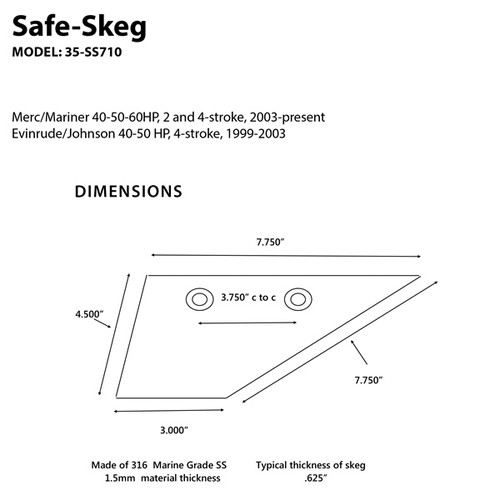 Panther Safe-Skeg Stainless steel - 709572