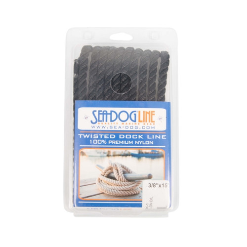Sea Dog Twisted Nylon Dock Line 15' - 3/8" - Nylon - Twisted - 729272 Sea Dog Twisted Nylon Dock Line 15' - 3/8" - Nylon - Twisted - 729272