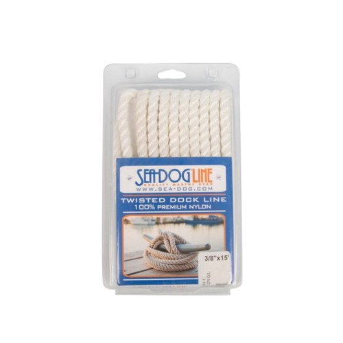 Sea Dog Twisted Nylon Dock Line 15' - 3/8" - Nylon - Twisted - 729274