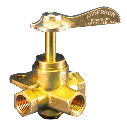 Moeller Brass Fuel Three Way Valve - 791503