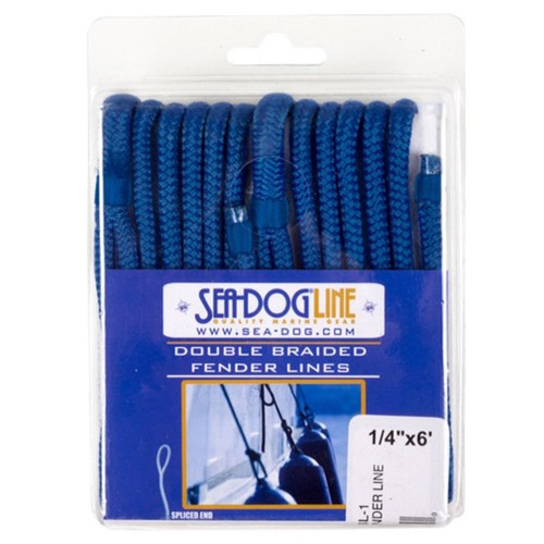 Sea Dog Double Braided Fender Line 6' - 1/4" - Nylon - Double Braided - 729345