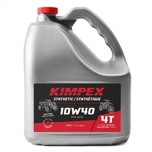 Kimpex 10W40 Moto/ATV 4-STROKES Engine Oil 10W40 - 3.78 L  - 260621