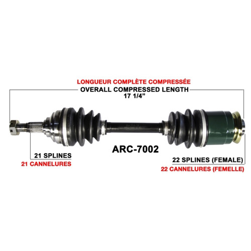 TrakMotive Complete Axle Fits Arctic cat - 216045