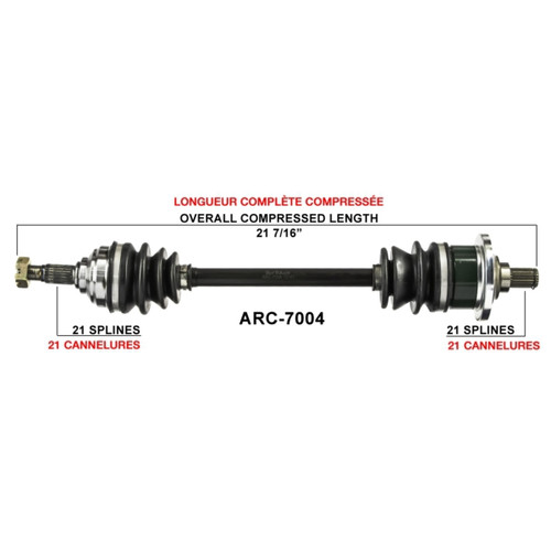 TrakMotive Complete Axle Fits Arctic cat - 216047