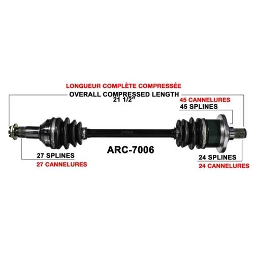 TrakMotive Complete Axle ARCTIC CAT - 216049