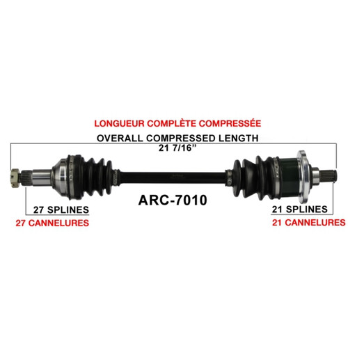 TrakMotive Complete Axle Fits Arctic cat - 216054