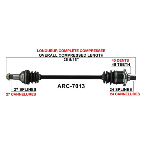 TrakMotive Complete Axle ARCTIC CAT - 216056
