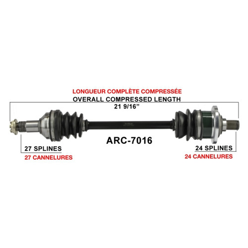 TrakMotive Complete Axle Fits Arctic cat - 216058