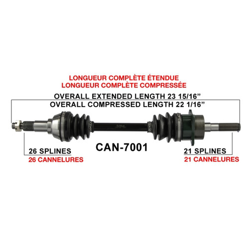 TrakMotive Complete Axle CAN-AM (BRP) - 216061