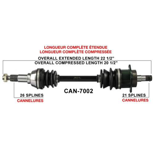 TrakMotive Complete Axle Fits Can-am - 216062