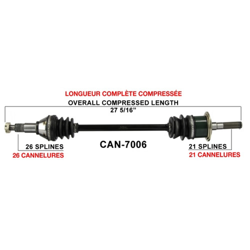 TrakMotive Complete Axle CAN-AM (BRP) - 216066