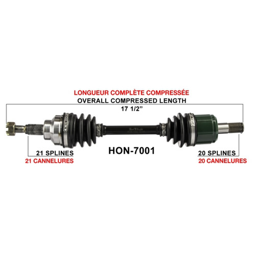 TrakMotive Complete Axle Fits Honda - 216069