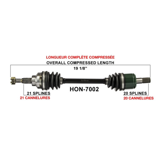 TrakMotive Complete Axle Fits Honda - 216070